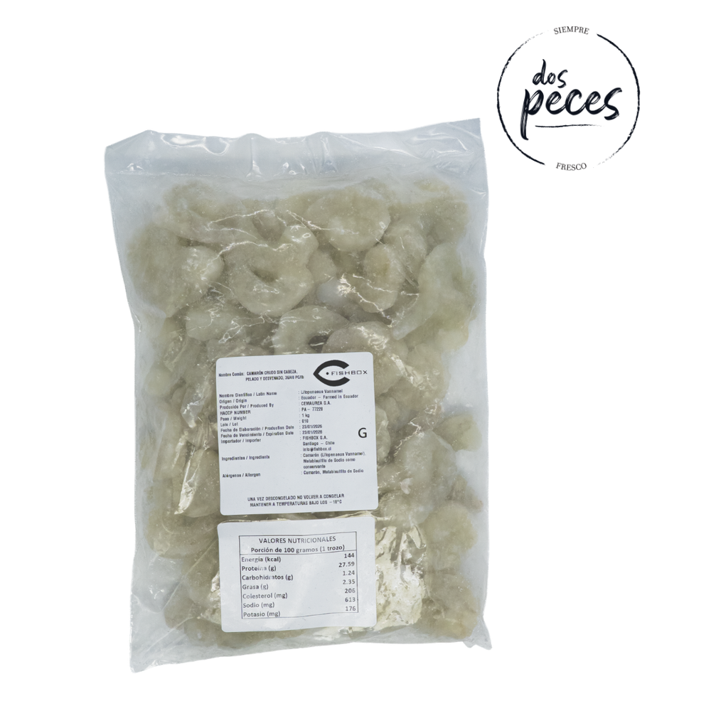 Camarón Ecuatoriano 36-40 crudo